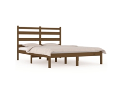 Bed Frame, Bed Frames Vidaxl Marrom Madeira De Pinho (200 X 200 Cm)