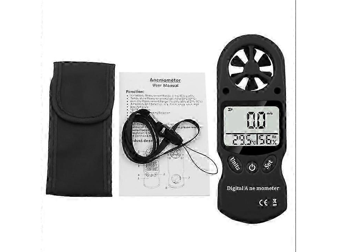 Mini Anemômetro, Termômetro E Higrômetro Portáteis, Com Visor Digital Lcd. Nostalgia88