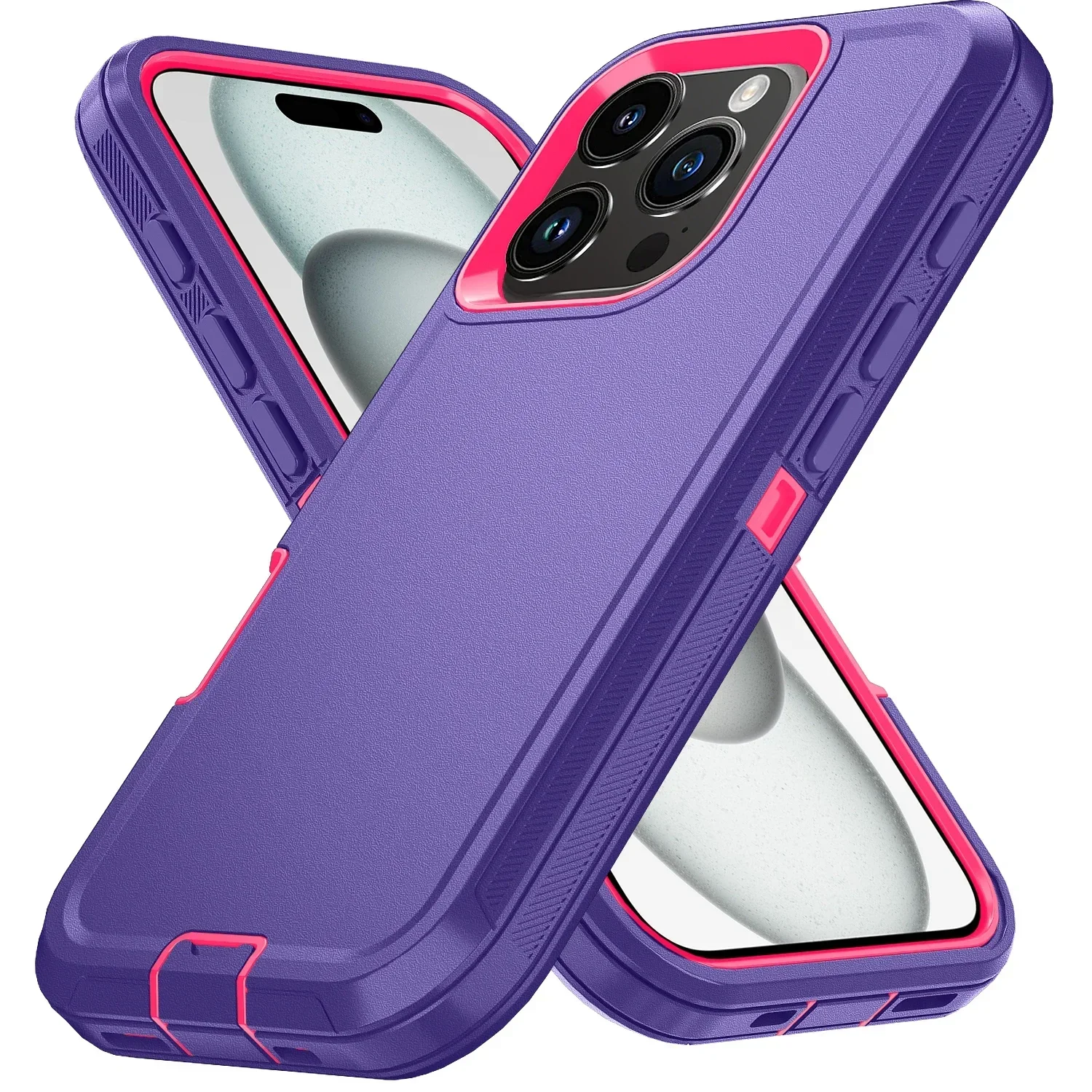 (roxo-avermelhado, Iphone 12) Capa Resistente E À Prova De Choque Para Celular, Com Parte Traseira Rígida E Resistente A Quedas.