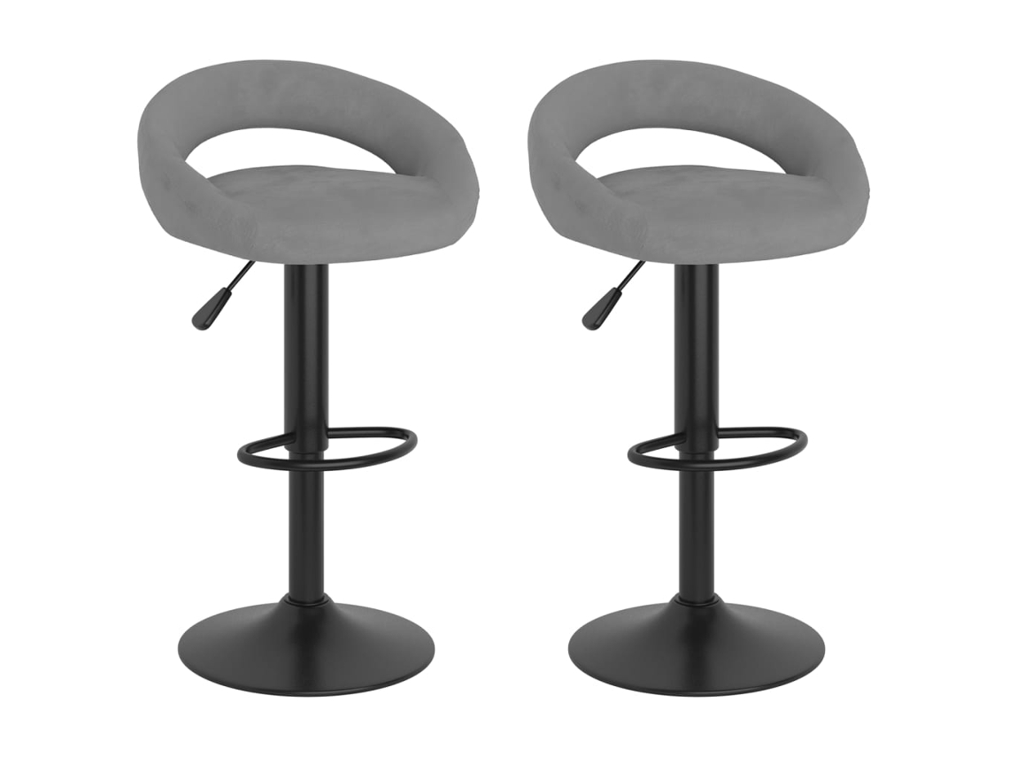 Bar Stool, Bar Stools Vidaxl Cinzeto Veludo (n/a)