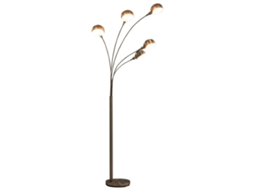 Vidaxl Candeeiro De Pé Alto 200 Cm 5 X E14 Prateado