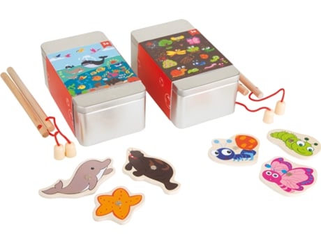 Jogo de Pesca em Caixa Metálica Conjunto de 2 3 Anos SMALL FOOT