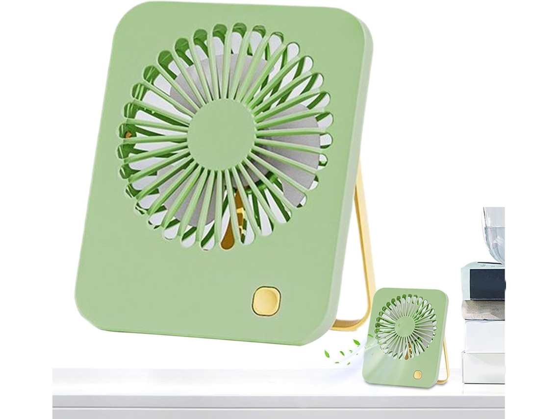 Ventilador De Mesa Portátil Com Visor Led, Recarregável Via Usb, 5