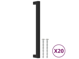 Cabinet Handle, Cabinet Handles Vidaxl Preto Aço Inoxidável (224 Mm)