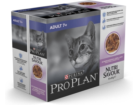 Ração para Gatos PURINA® PRO PLAN® (10x85g - Húmida - Adulto - Sabor: Frango, Peixe)