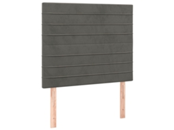 Cabeceira Cinza Escuro 80x5x118/128 Cm Veludo MAISON EXCLUSIVE