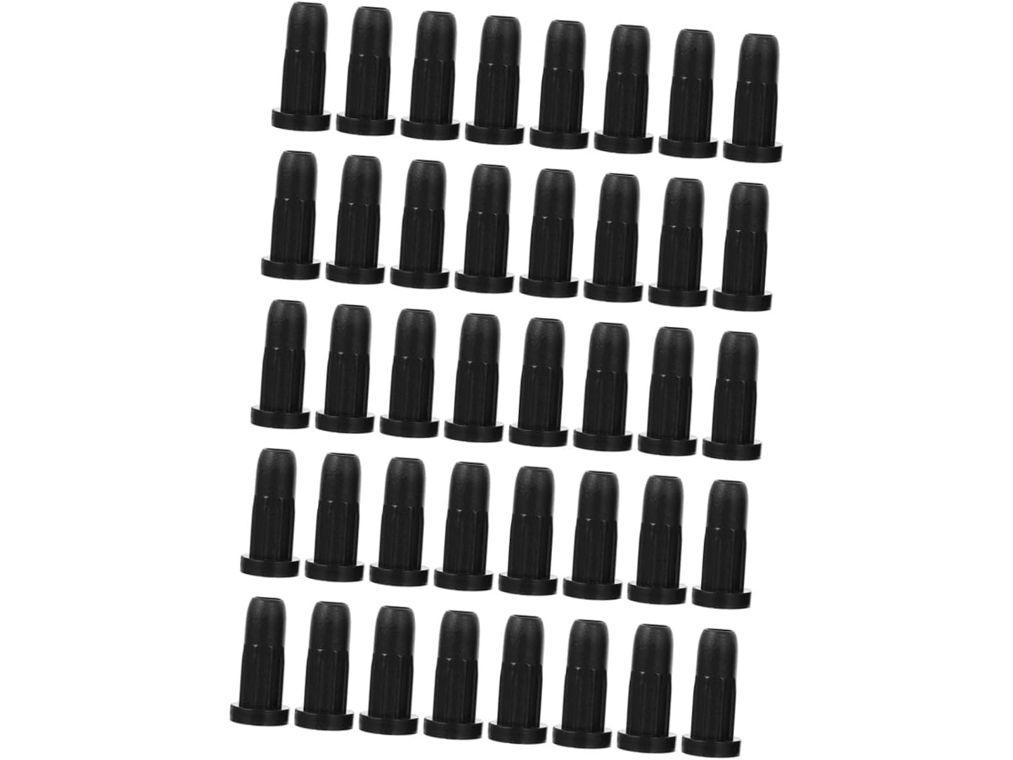 Conjunto De 40 Protetores Piso Em Nylon Preto Para Pés Cadeiras Giratórias Ideal Uso Doméstico