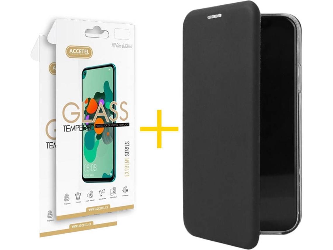 Capa e Película Apple iPhone 11 ACCETEL Flip Cover 0945 Preto