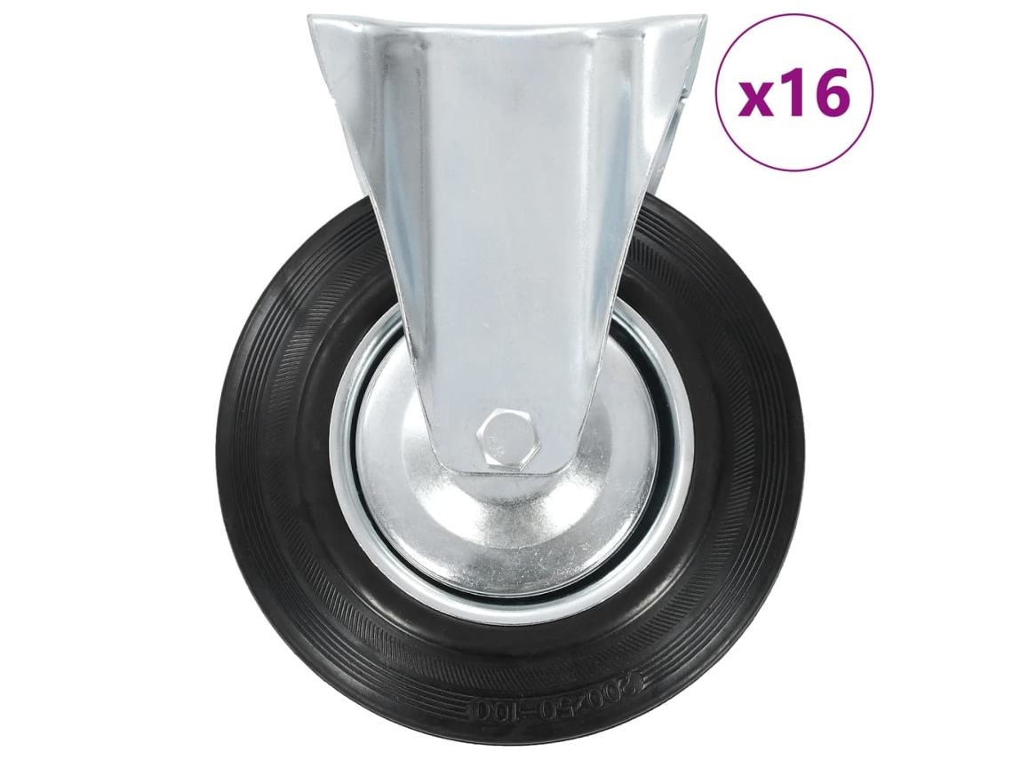 Vidaxl 16 Pcs Fixed Casters 200 Mm