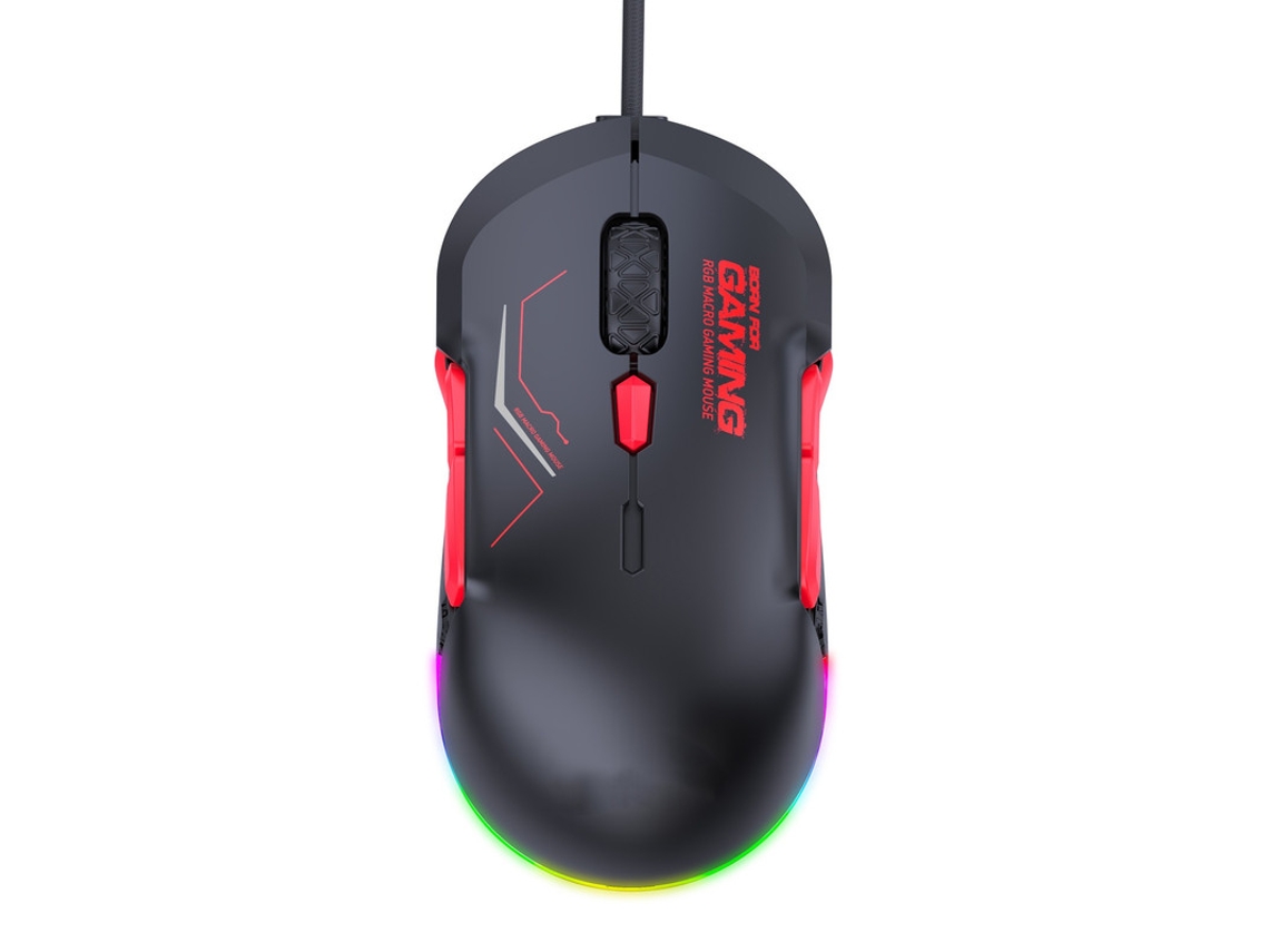 Rato Yizhood Programação Bluetooth Wireless Backlight Left Hand Computer Gaming 10000 Dpi Silencioso Para Laptop Vermelho