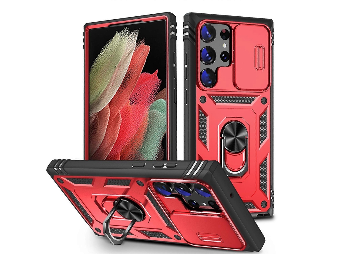 Capa Para Samsung Galaxy S23 Ultra 5g Com Câmera Deslizante, Feita De Tpu E Pc.
