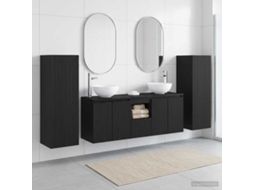 Vidaxl Conjunto De Móveis Para Banheiro 5 Unid. Preto
