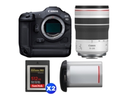 Eos R3 + Rf 70 200mm F/4 L Is Usm + 2 Sandisk 512gb Extreme Pro Cfexpress Type B + Canon Lp e19 + Ebook “20 Dicas para Fotos Que Impressionam” CANON