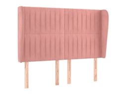 Cabeceira de Cama com Abas Veludo Rosa MAISON EXCLUSIVE 147x23x118 cm