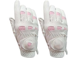 Conjunto de 2 Luvas de Golfe em couro rosa, para mulheres, para mão esquerda ou direita, S/MARCA