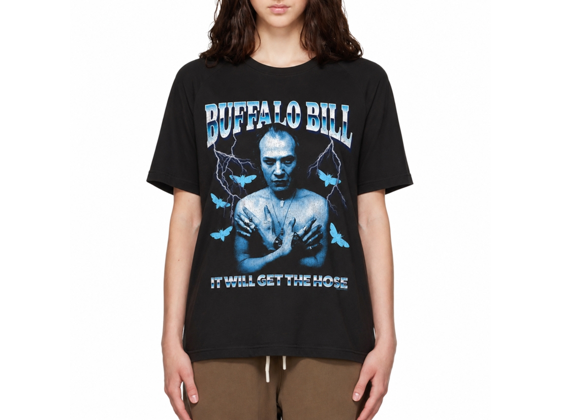 Rockinstone Silence Of The Lambs Movie Silence It Will Get The Hose Black Adult T-shirt Size:xxl
