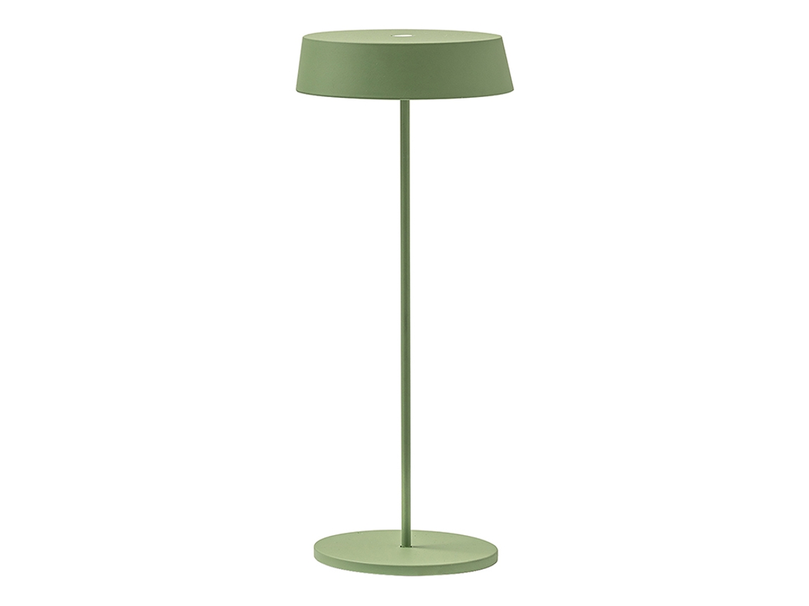 Luminária De Mesa Portátil Inemuri Com Led Verde, 2,2 W, 2700 K, Ip54, Recarregável Via Usb, Com Dimmer De Toque Integrado - Rossini Illuminazione
