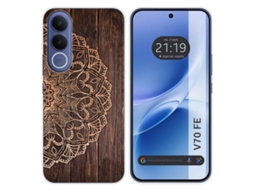 Capa Tumundosmartphone De Silicone Para Vivo V70 Fe Com Estampa De Madeira 6 Desenhos
