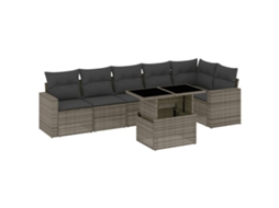 Garden Sofa Set, Garden Sofa Sets Vidaxl Cinzeto Rattan / Vime (n/a)