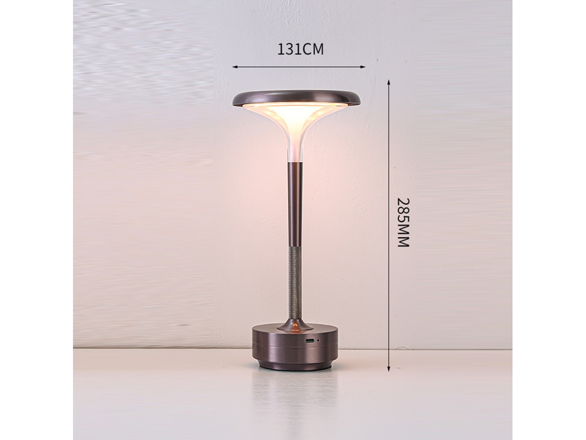 Lâmpada de Mesa Led com Abajur de Tecido S/MARCA
