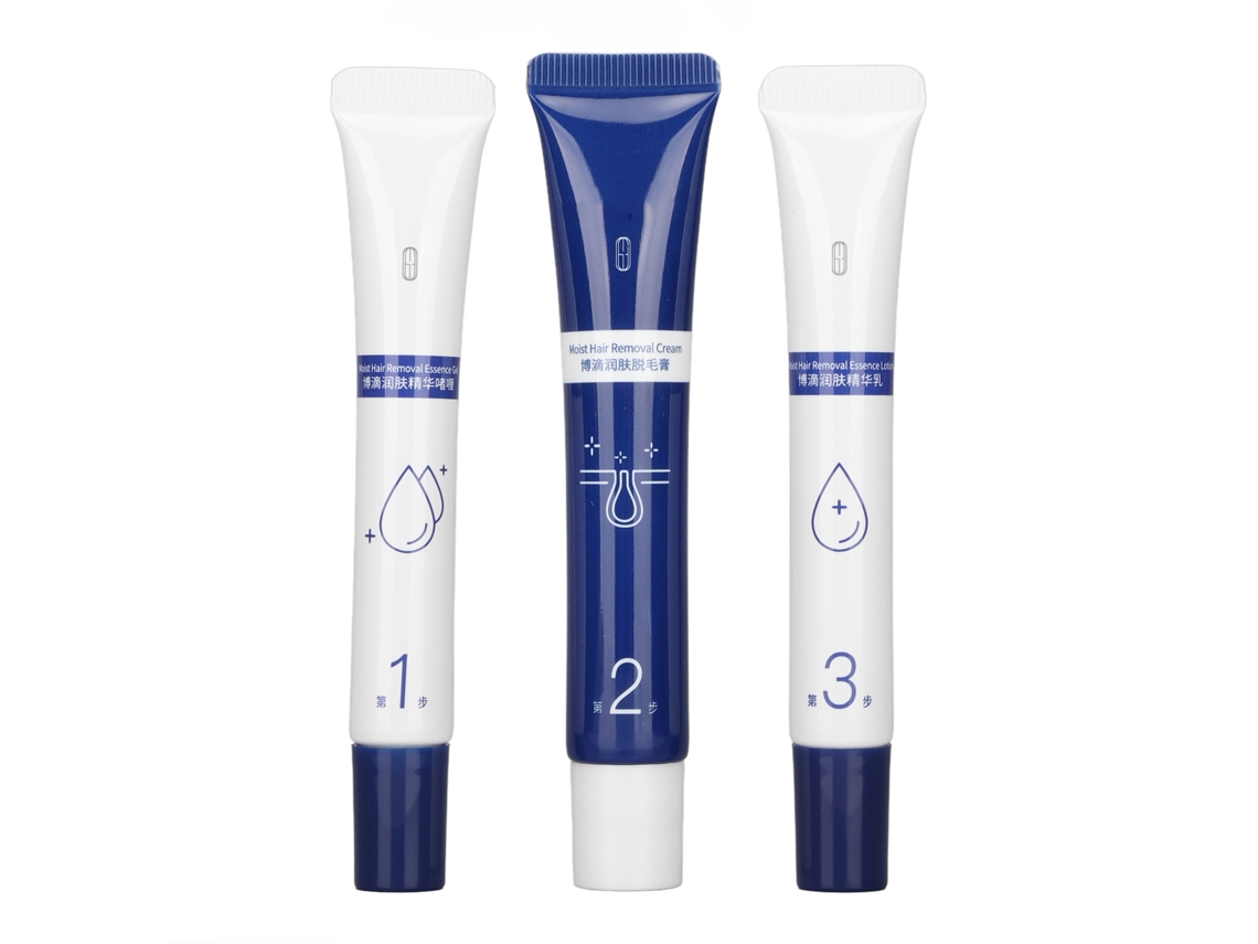 Creme depilatório labial 2026 com loção calmante e hidratante, indolor.