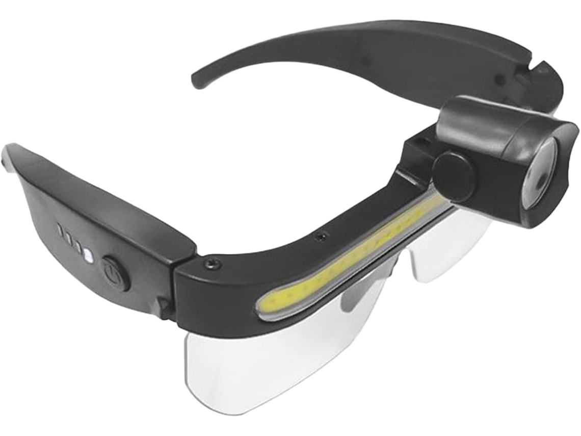 2 Óculos De Segurança Led Recarregáveis, Modernos, Com Proteção Para Os Olhos.