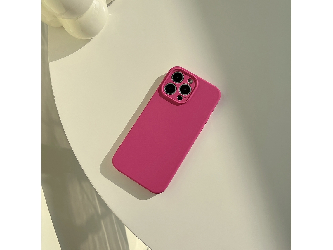 Capa Para Iphone 17 Pro Em Silicone Líquido Cor Sólida Com Estampa De Pitaya E Cobertura Total.