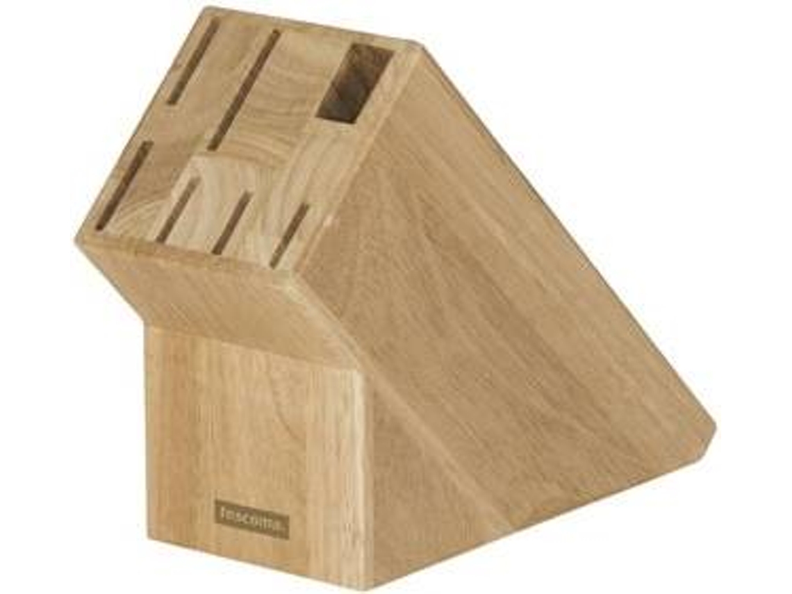 Bloco de Faca de Cozinha TESCOMA Woody para 6 Faca de Cozinha tesoura trinchante/afiador