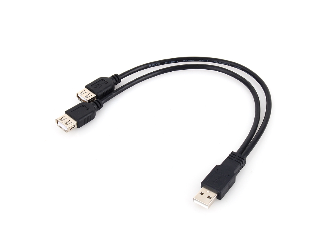 Adaptador Hub Divisor Y Usb Com Cabo Usb 2.0 De Macho Para 2 Fêmeas Duas Jacks De Alta Velocidade