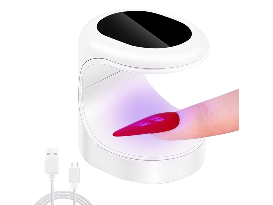 Mini Lâmpada De Manicure Com Abertura De 180°, Secador De Unhas Usb, Gel Totalmente Curado, Ideal Para Um Dedo
