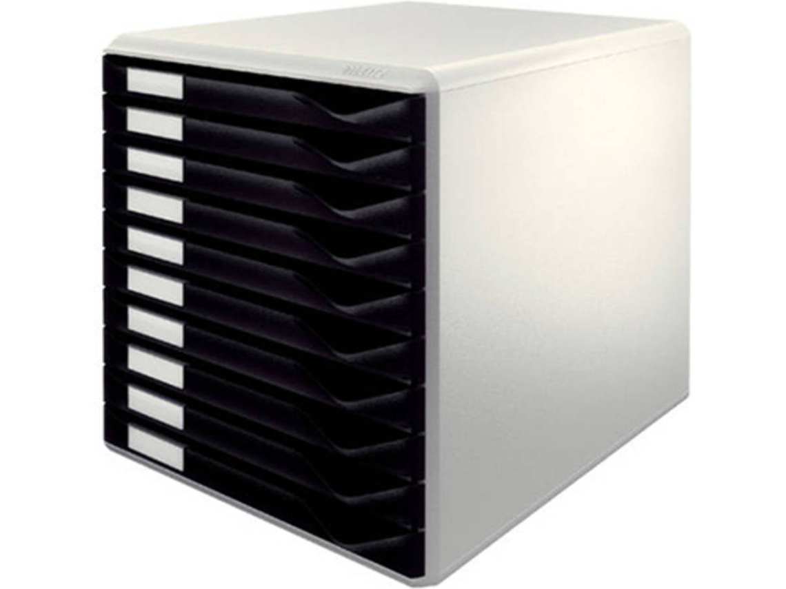 Arquivo LEITZ 10 Gavetas (Cinzento e Preto)