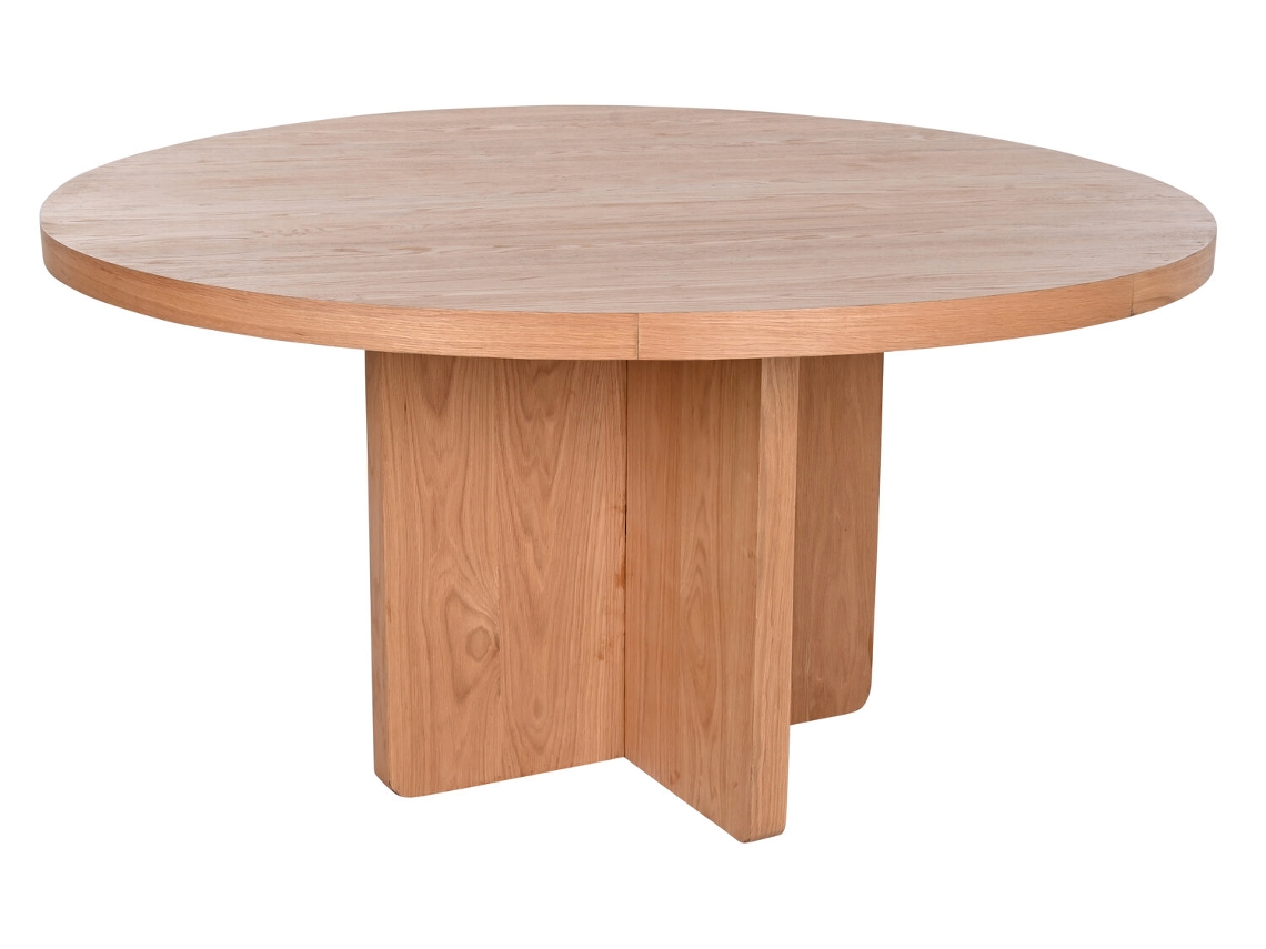 Mesa de Jantar Redonda MDF Carvalho 152x152x76cm ALEXANDRA HOUSE LIVING