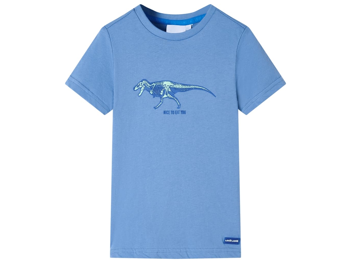T-shirt Para Criança Azul-médio 104