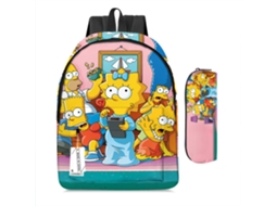 Mochila KOHREE Estudantil Os Simpsons Conjunto de Duas Peças