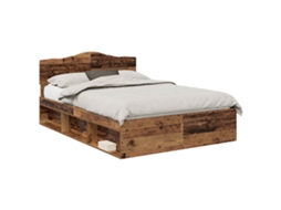 Estrutura da Cama com Cabeceira Madeira Antiga 150x200 cm MAISON EXCLUSIVE