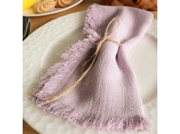 Capinha De Almofada Algodão Linho Com Bordado Franja