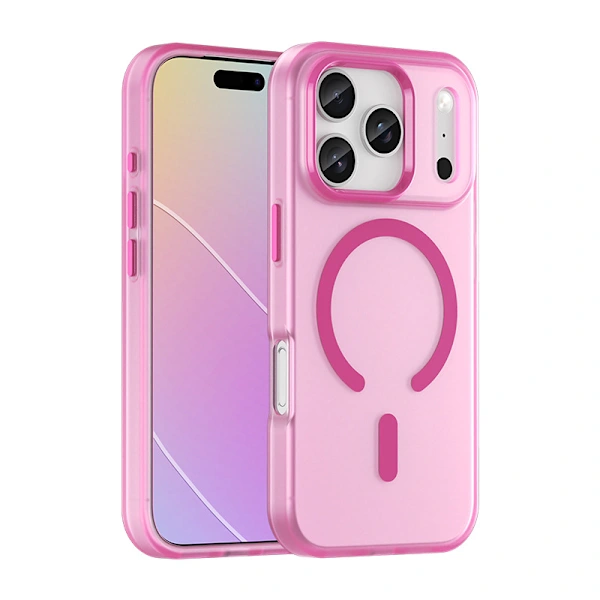 Capa Híbrida Magsafe Para Iphone 17 Pro Rosa Fosco