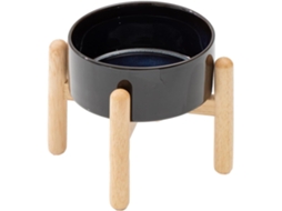 Tigela Elevada de Cerâmica com Suporte para Cães de Porte Médio e Grande, para Comida e Água para Animais de Estimação Única com Suporte AQUAFORGE