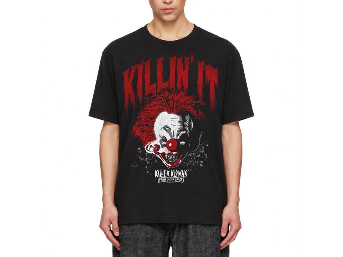 Rockinstone Killer Klowns Killin It Black Adult T-shirt Size:l