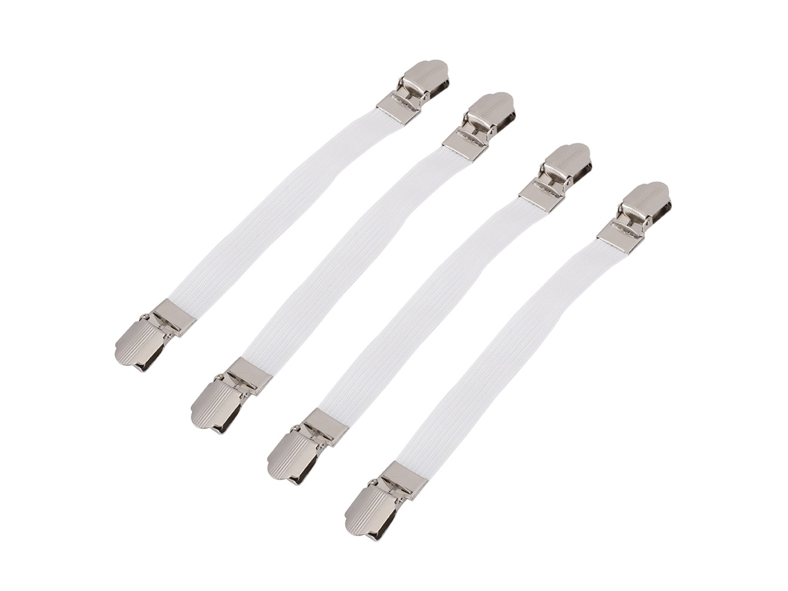 Fixador De Capa De Sofá Com Lençol, De Dois Cabeçotes E Um Grampo Único, Branco, 4 Peças, Eoocoo