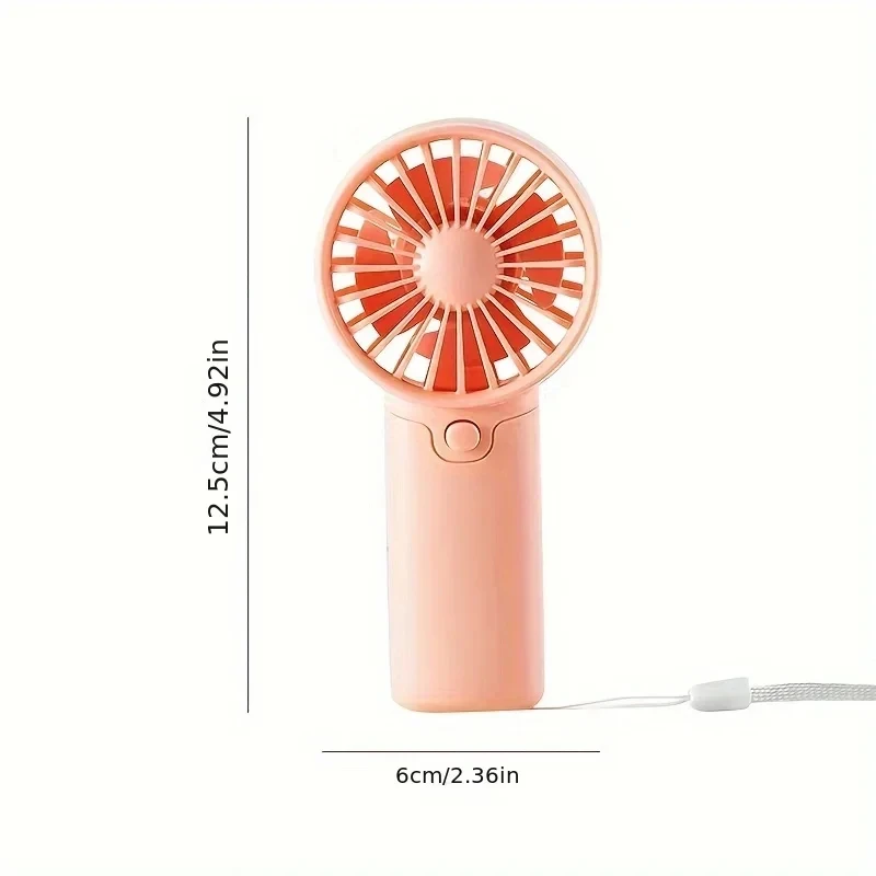 (rosa) Mini Ventilador Portátil Fofo, Leve E Compacto.