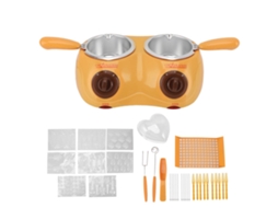 Derretedor elétrico de chocolate com 2 panelas aço inoxidável para chocolate queijo doce 220 240v