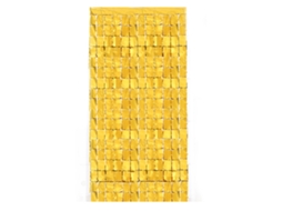 Decoração Cortina Chuva Quadrada 1x2m Dourada Worten