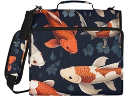 Koi Pasta Com 3 Argolas, Organizador Resistente À Água, Armazenamento De Arquivos Escola E Trabalho