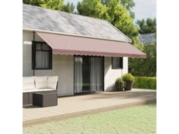 Vidaxl Tecido De Substituição Para Sanefa De Toldo 580x20 Cm Riscas Castanho