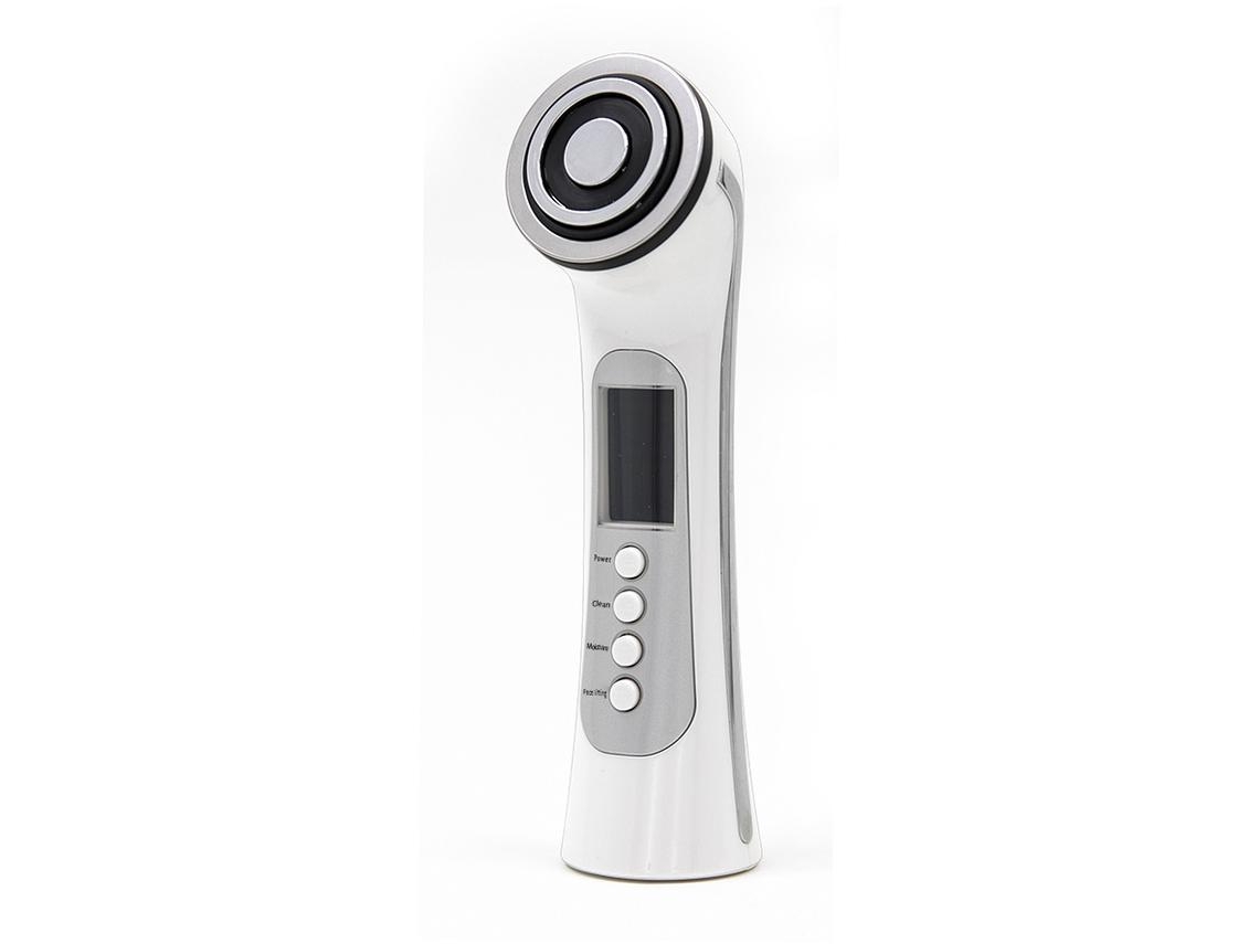 Massajador Facial Contra Rugas Dispositivo de Radiofrequência 5 em 1 Rosto com 2 Led Terapia de Luz Rf Vibration Ion para Antirrugas e CHRONUS