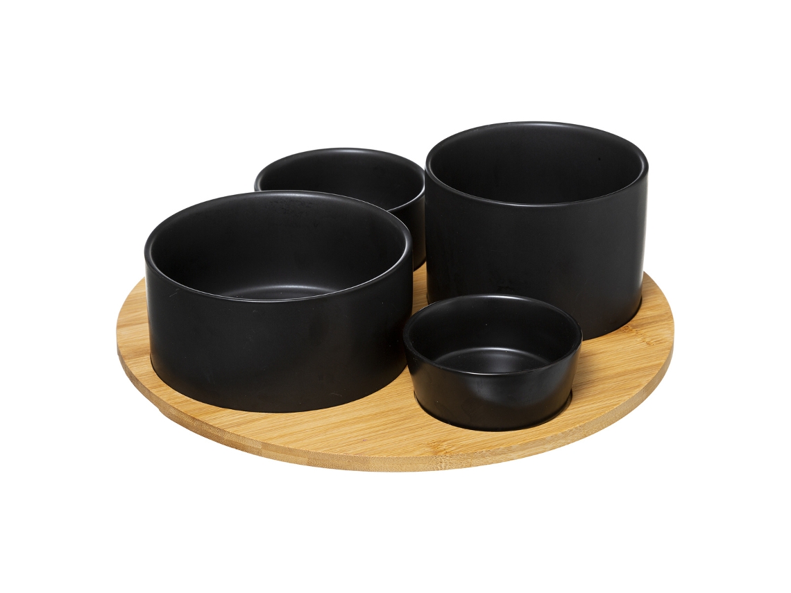Conjunto de lanches de madeira moderna de 5 peças SG SECRET DE GOURMET