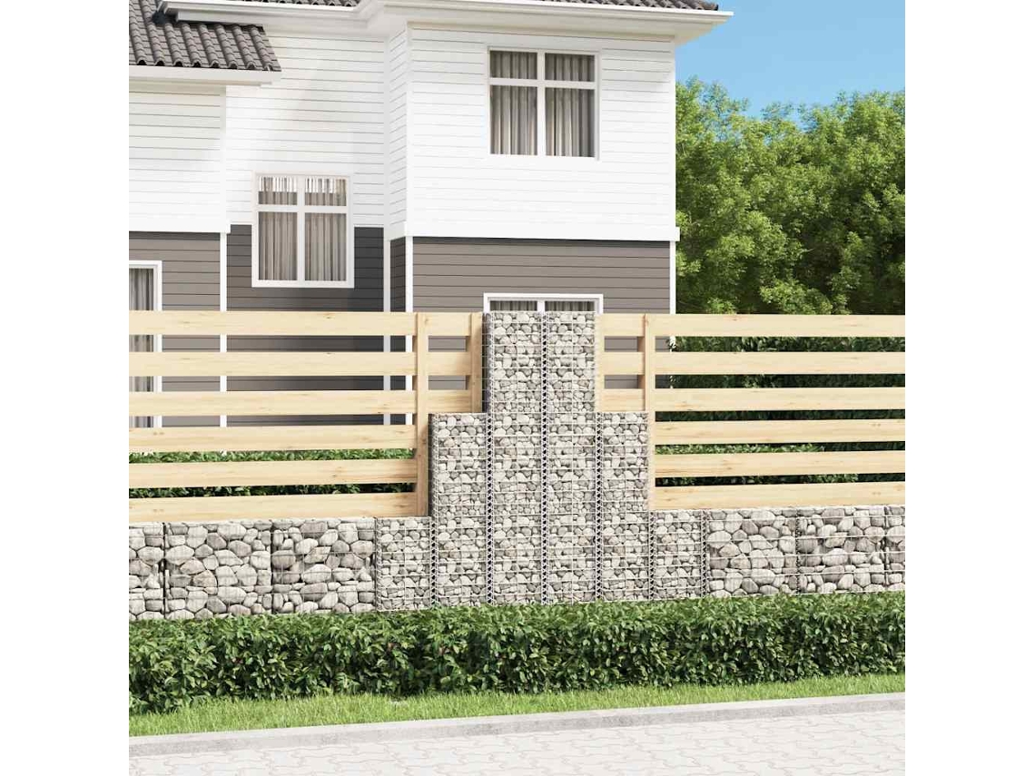 Vidaxl Conjunto De Gabiões 6 Pcs Arame Galvanizado