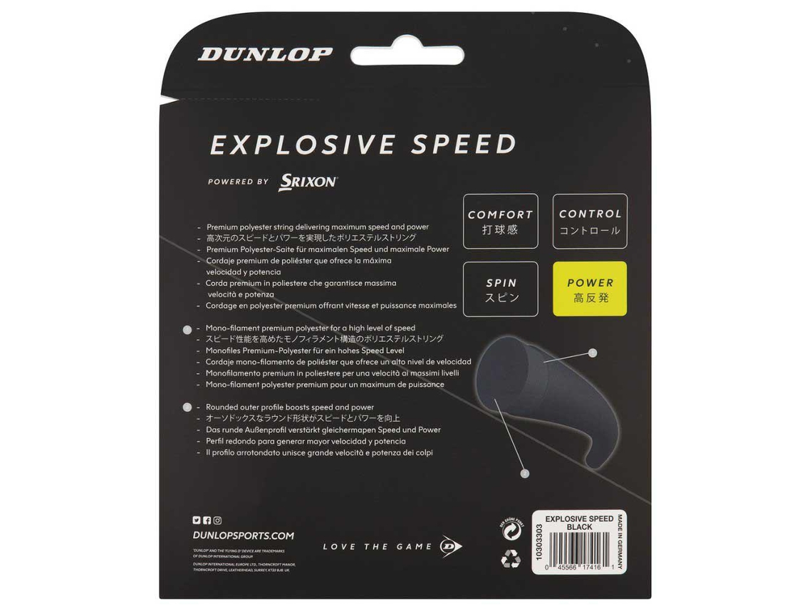 Dunlop Corda Indivíduais Tênis Explosive Speed Polyester 12 M