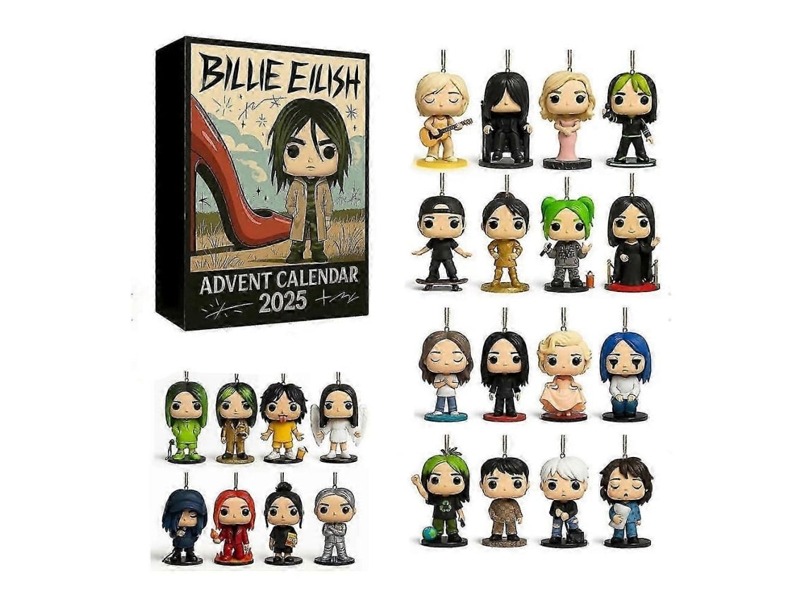 Calendário do Advento Billie Eilish - Caixa Surpresa - Presente de Natal
